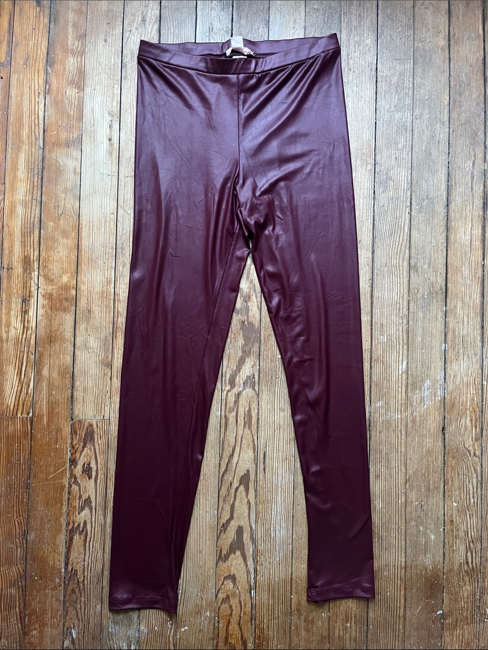 Forever 21 Burgundy High-Waist Leggings